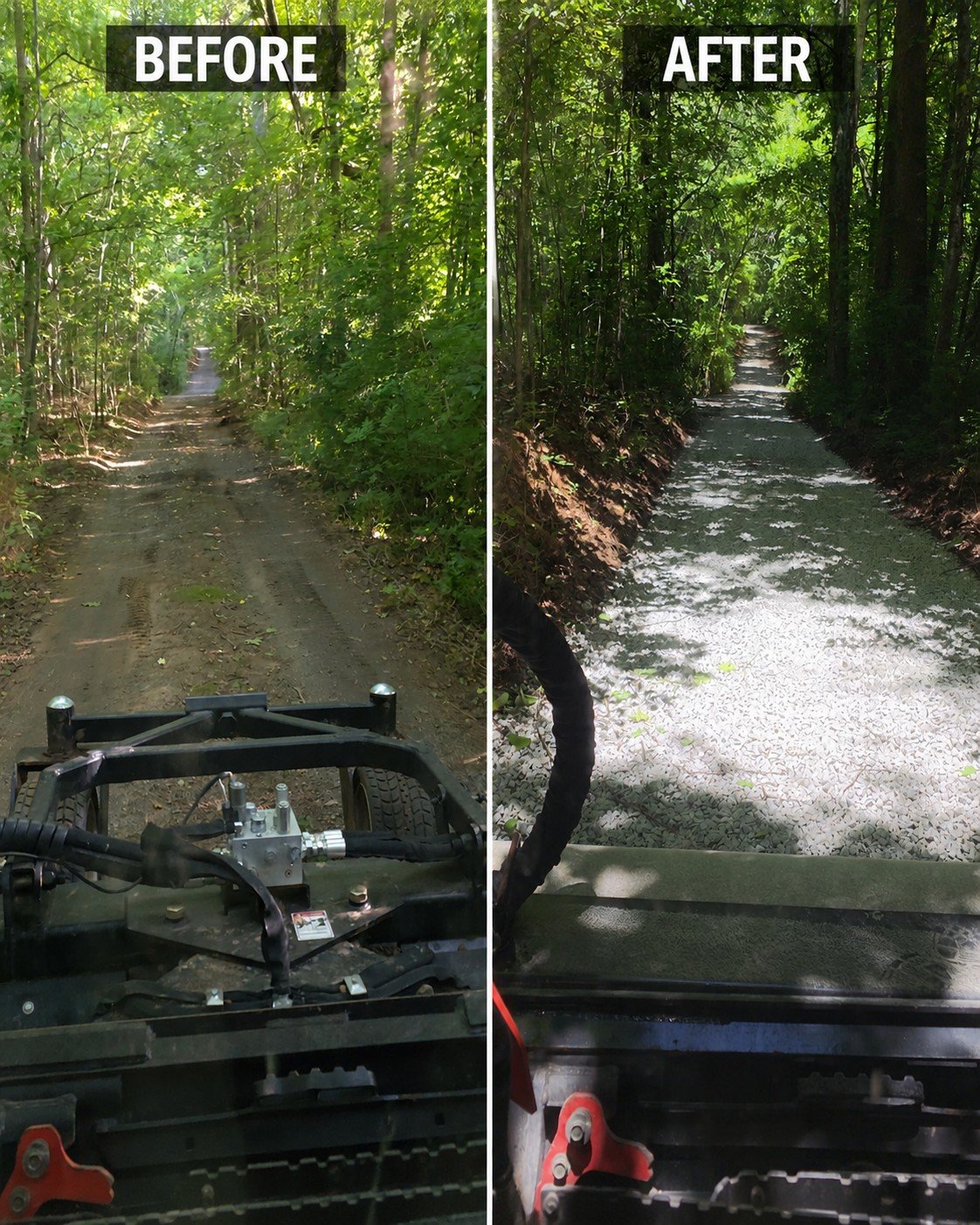 Gravel driveway repair, grading and reconditioning in North Georgia