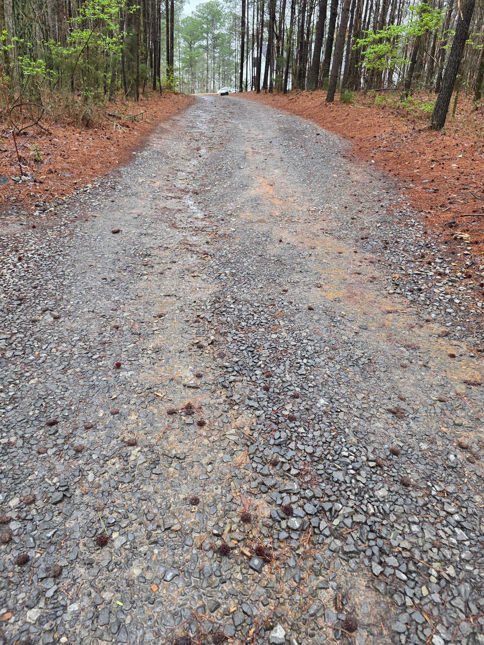 Driveway before repair in Pickens County Georgia with gravel damage