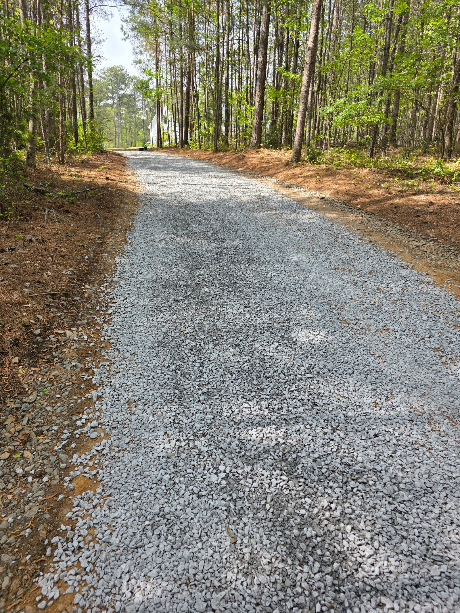 Driveway after grading and gravel repair in Pickens County Georgia